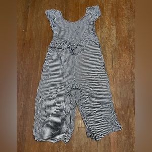 Black striped romper